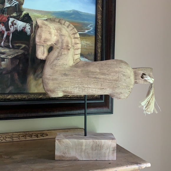 Vida Cultura Other - Vida Cultura Wood Horse Decor